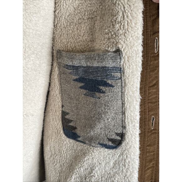 Jachs New York Men's Barn Shacket Sz XL Sherpa Lined Wool Blend Aztec Chore - Picture 11 of 15